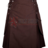 Brown Cotton Utility Kilt