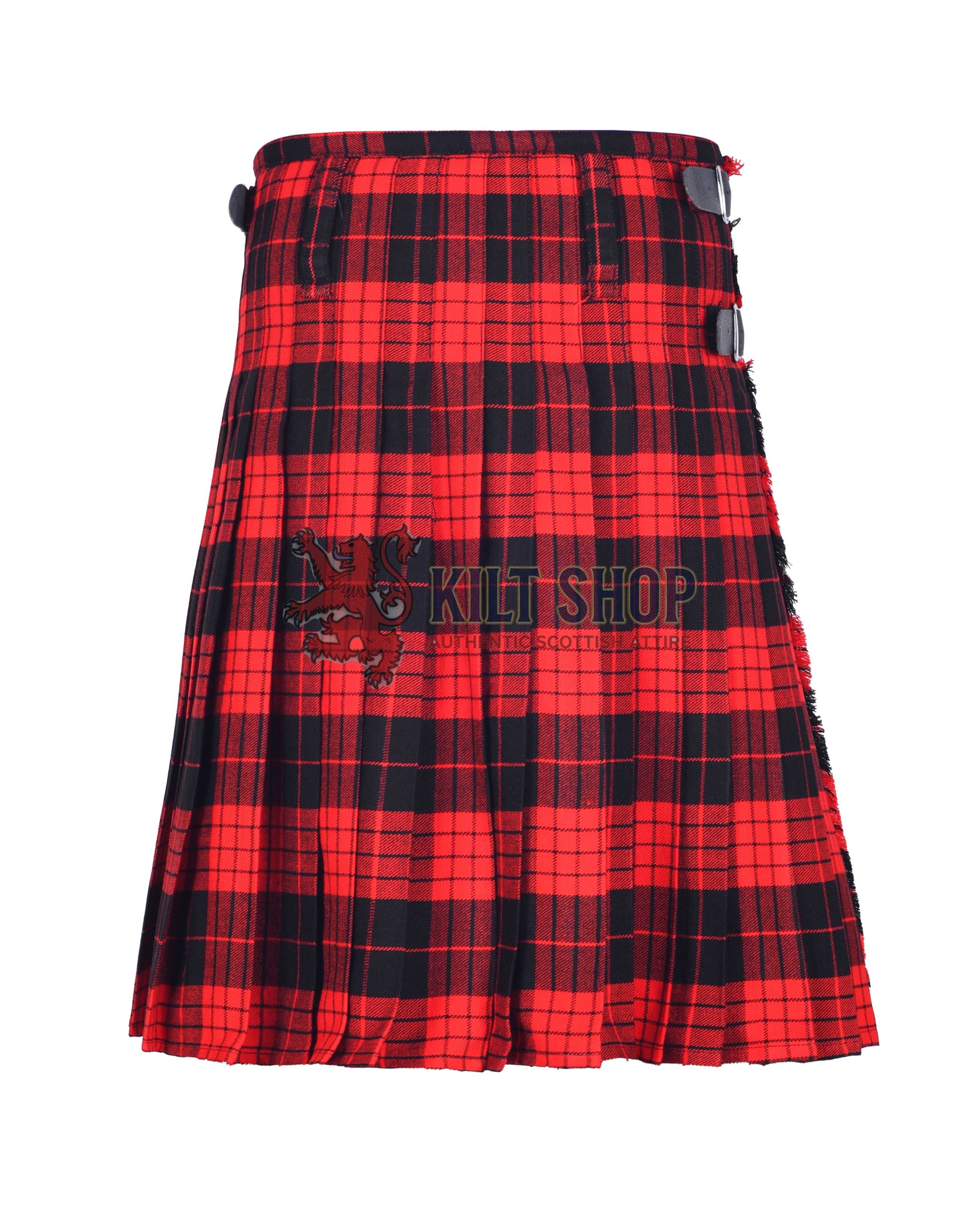 Cameron Black Tartan 8 Yard Kilt - Image 3
