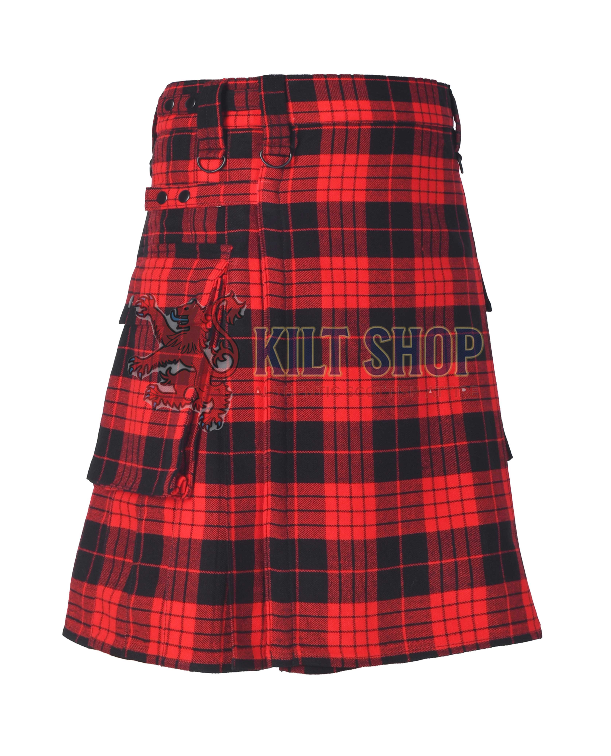 Cameron Red Black Tartan utility Kilt - Image 2
