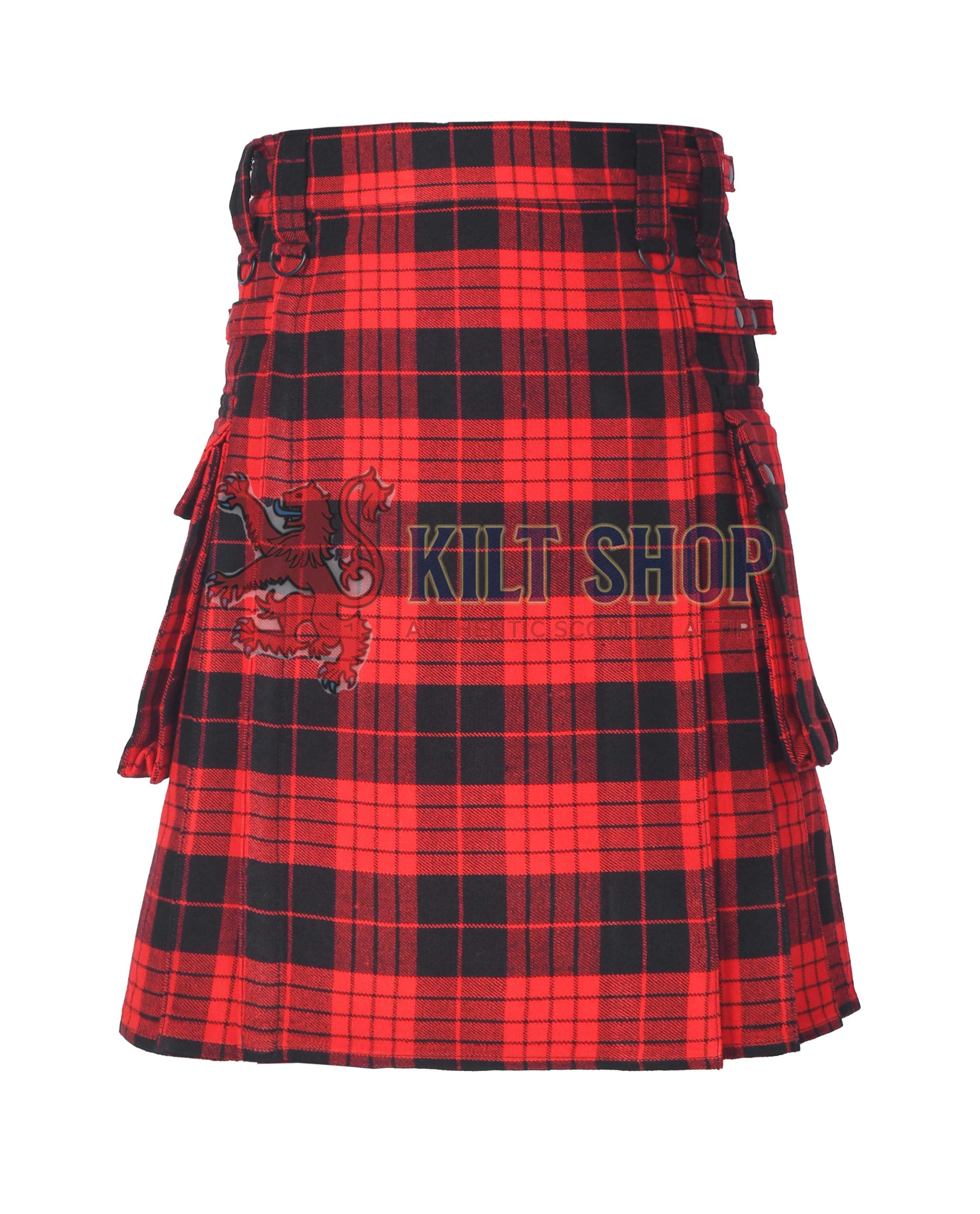 Cameron Red Black Tartan utility Kilt