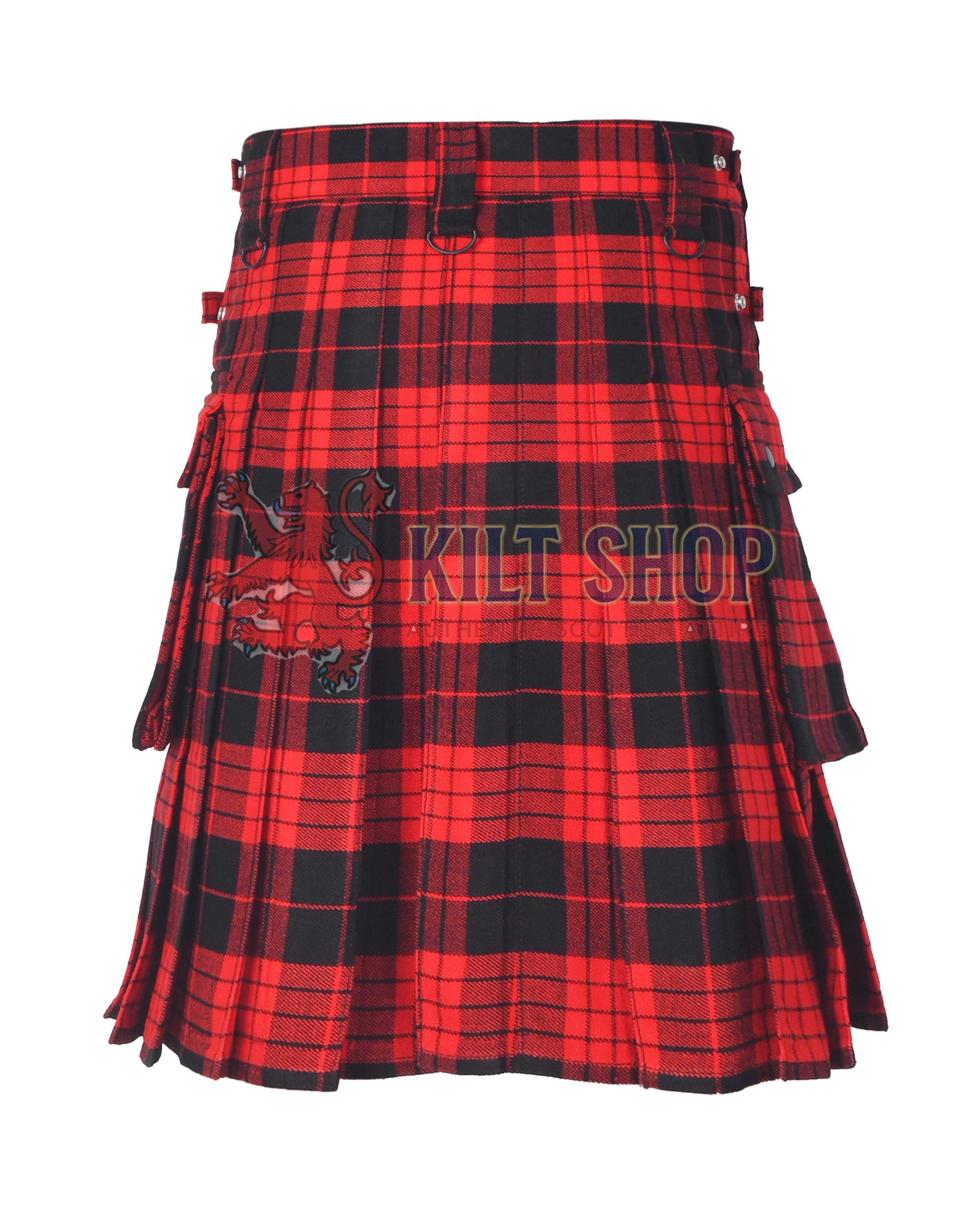 Cameron Red Black Tartan utility Kilt - Image 3