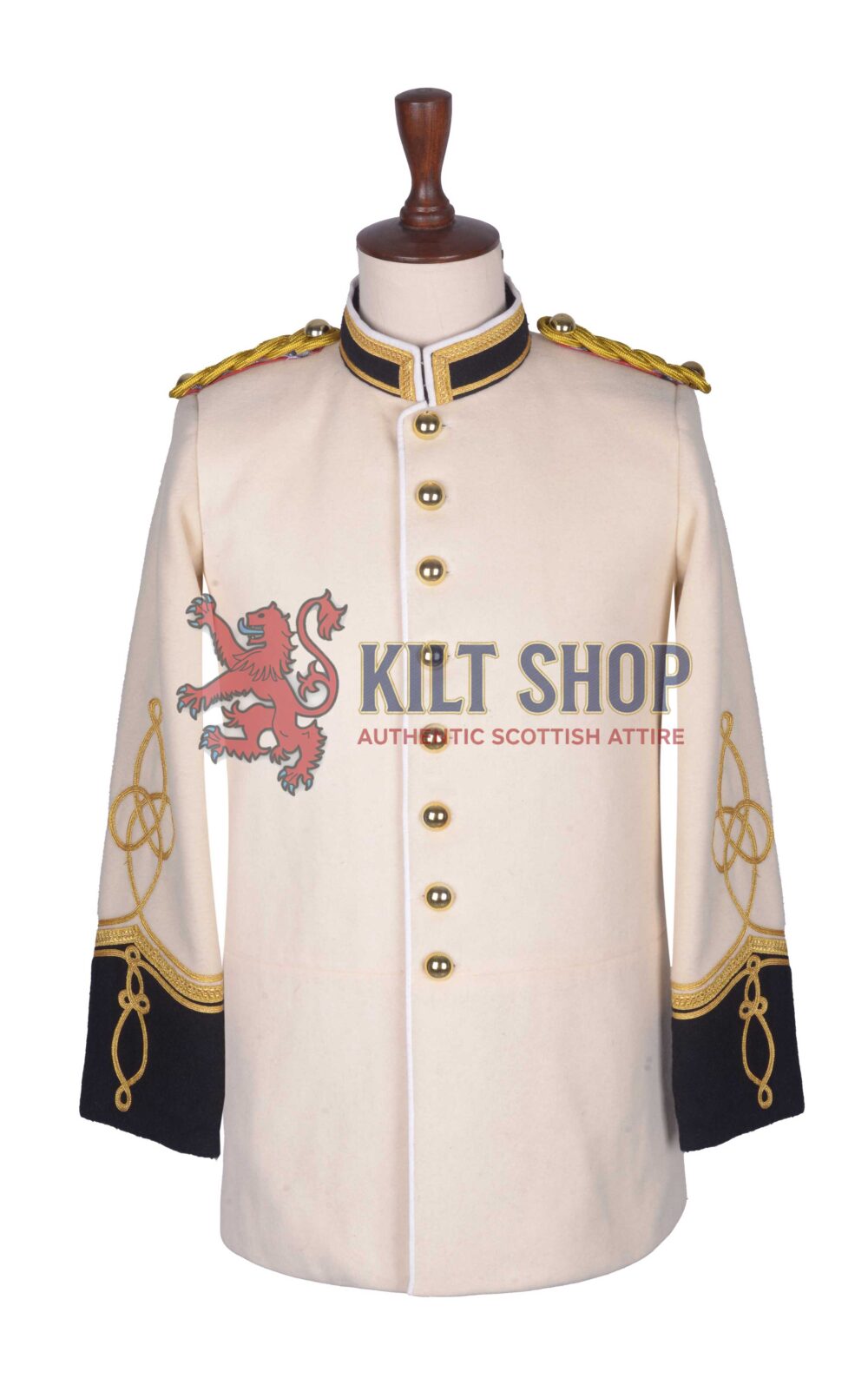 Cream Wool Military Jacket