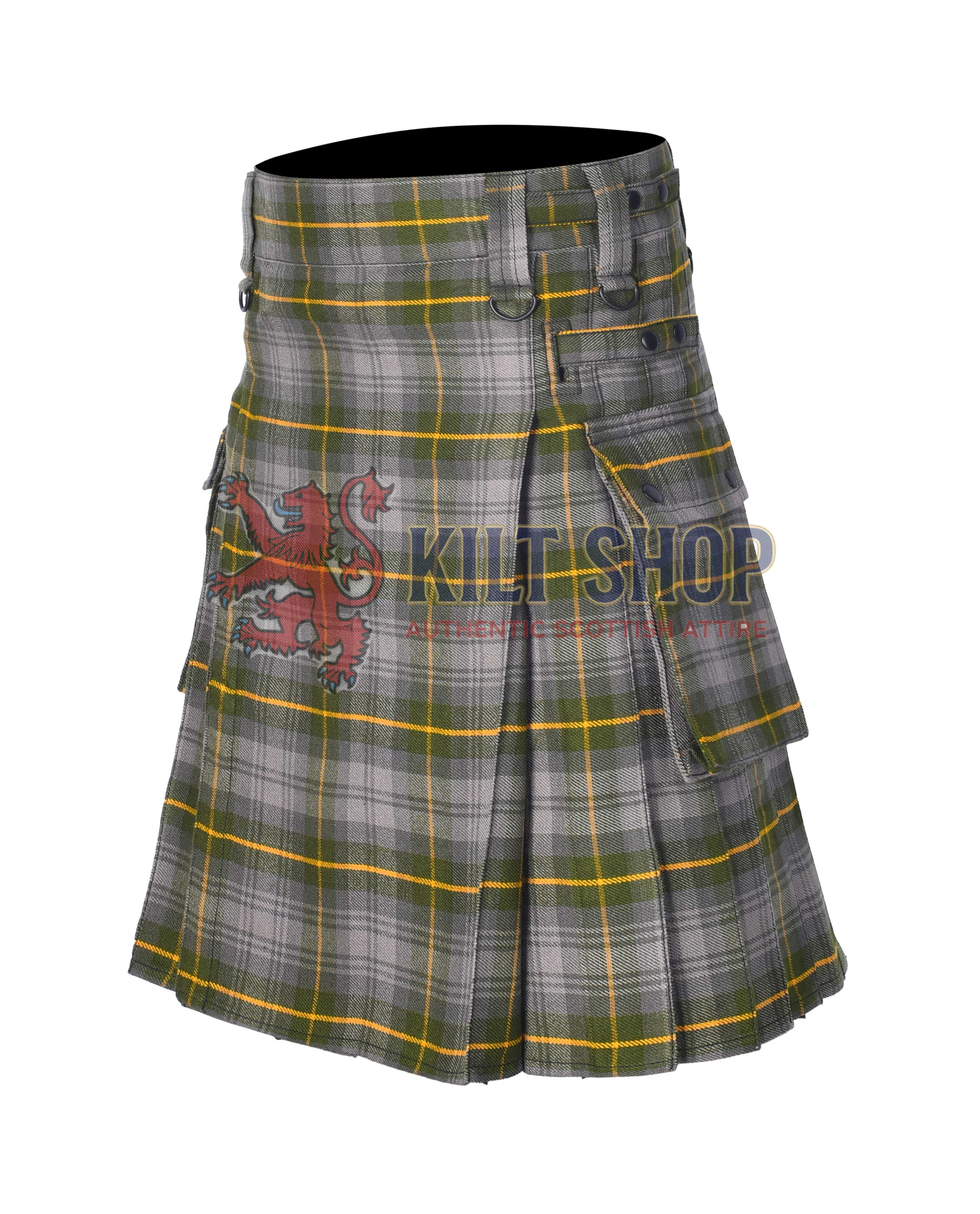 Gordon Weathered Ancient Tartan Utility Kilt - Image 3