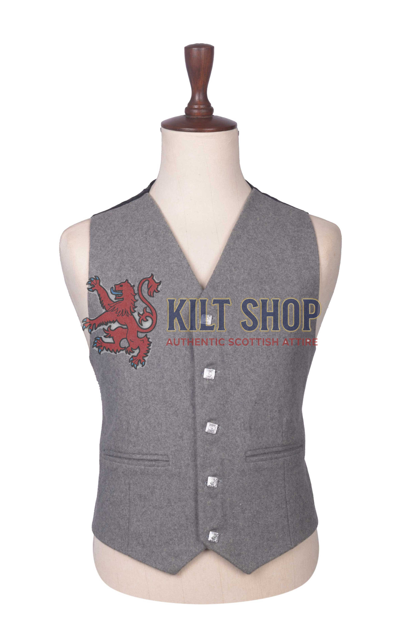 Gray Wool Prince Charlie jacket and Wiastcoat - Image 5