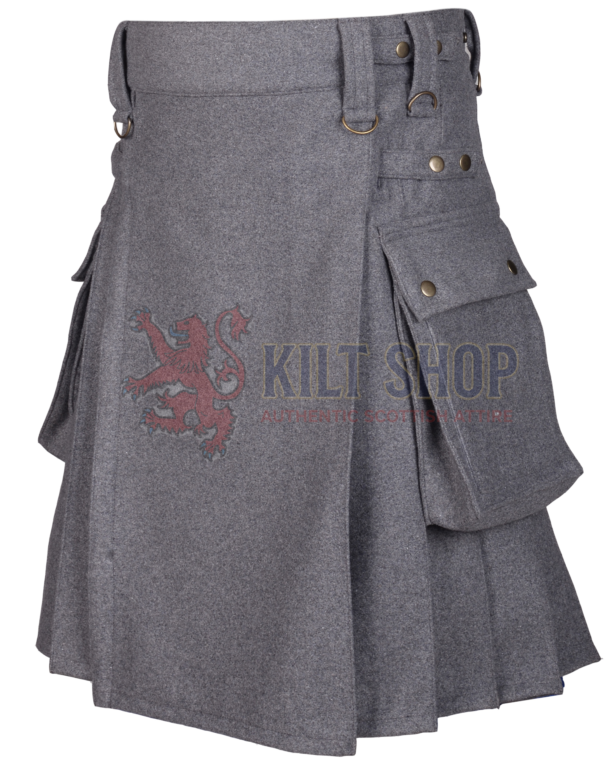 Gray Wool Kilt - Image 2