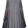 Grey Cotton Utility Kilt