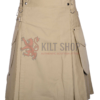 Khaki Cotton Utility Kilt