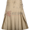 Khaki Cotton Utility Kilt
