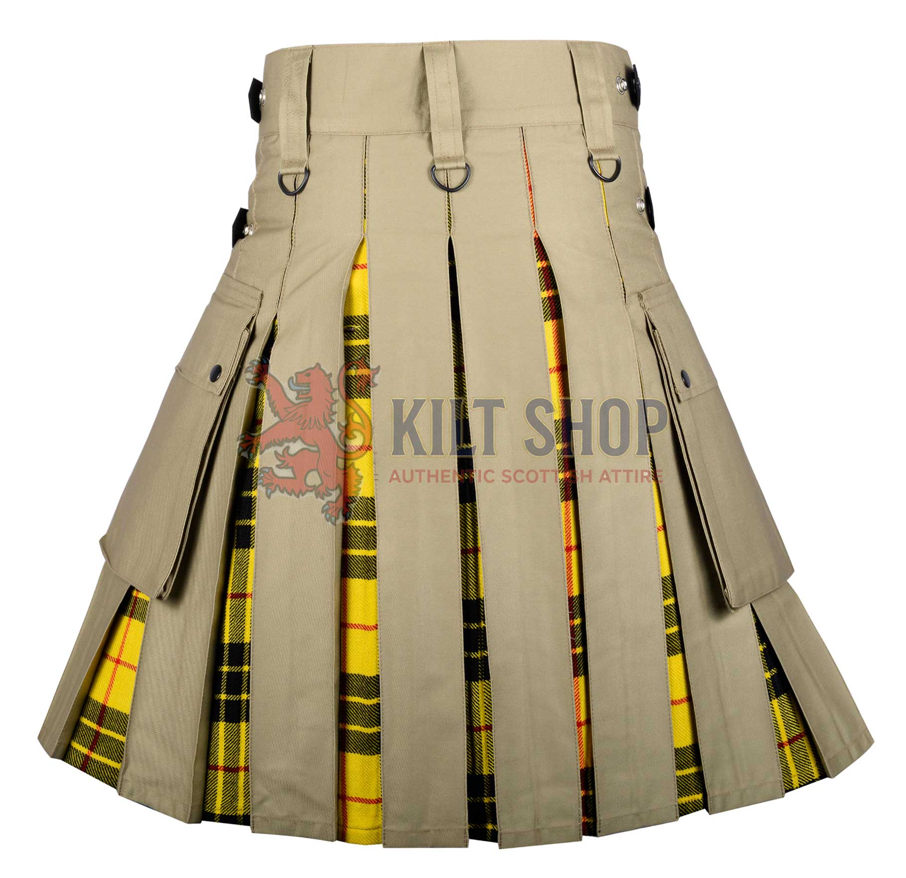 Khaki Cotton Macleod of Lewis Tartan Hybrid Kilt