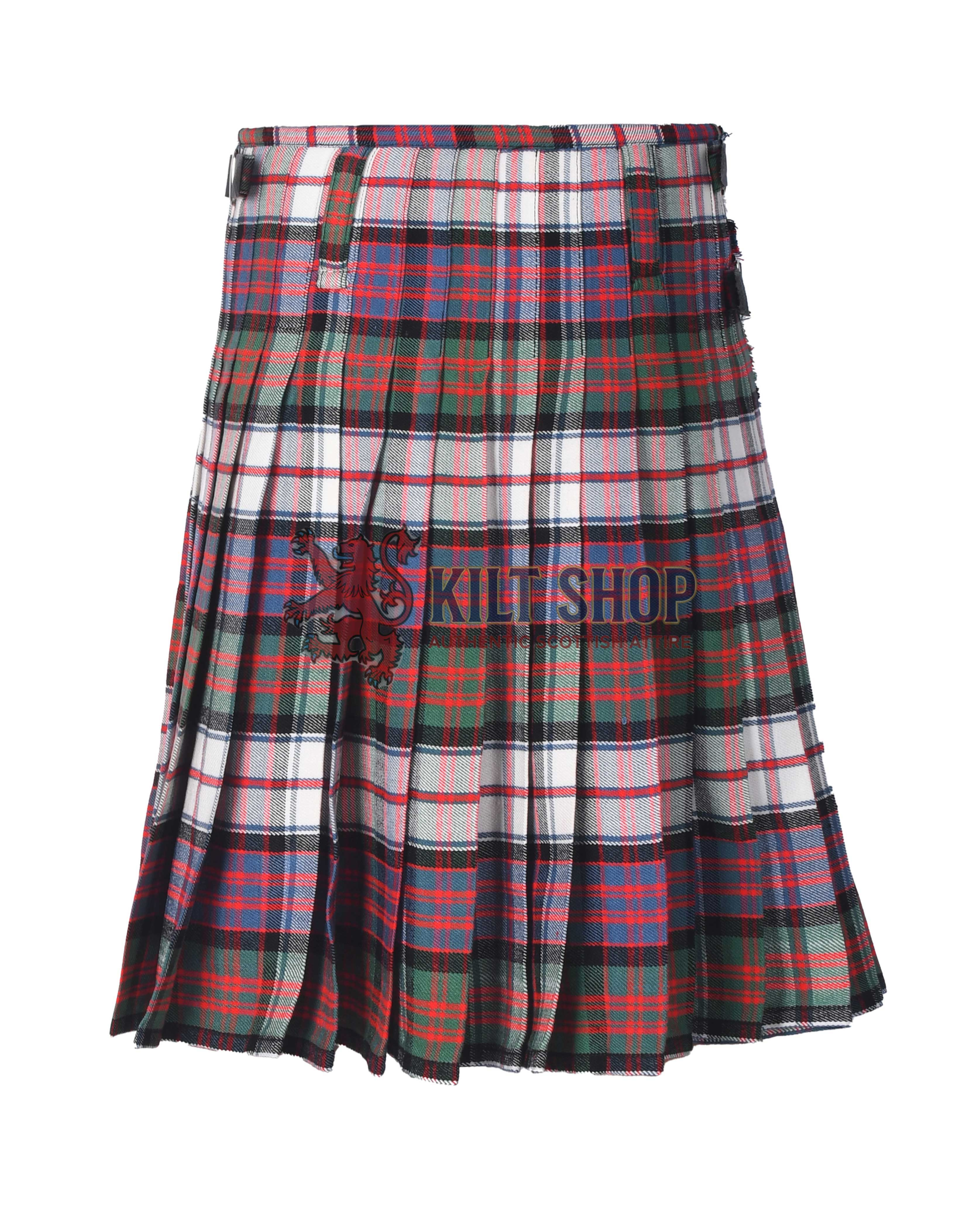 Macdonald Dress Ancient Tartan 8 Yard Kilt