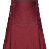 Maroon Cotton Utility Kilt