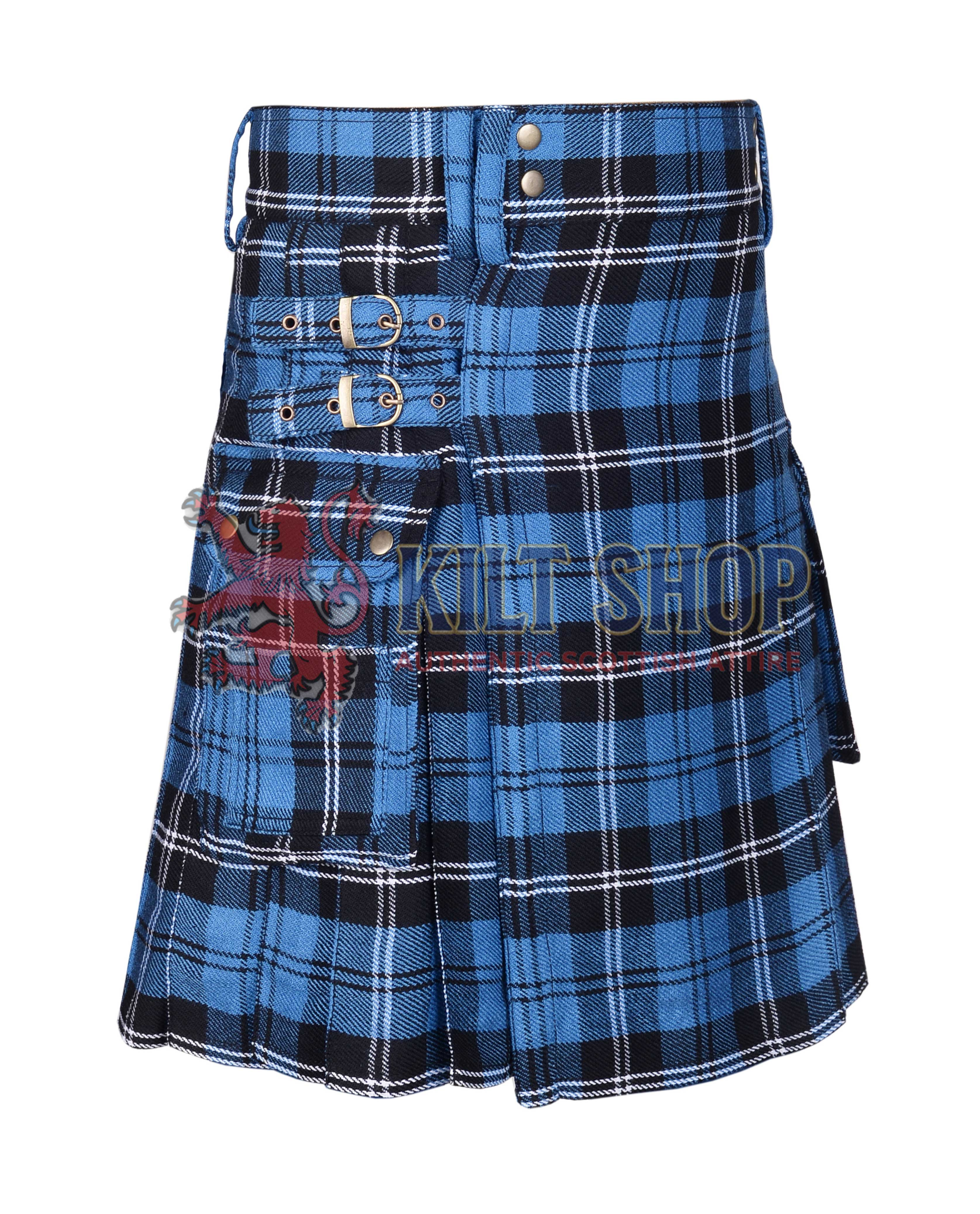 Ramsay Blue Hunting Tartan Utility Kilt - Image 2