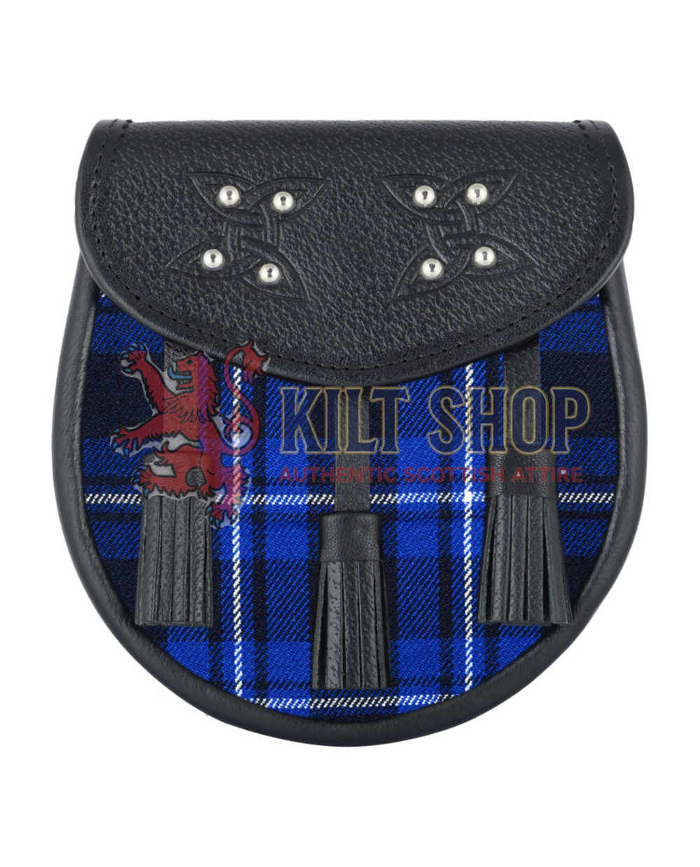 Men's Scottish Ramsey Blue Tartan Sporran