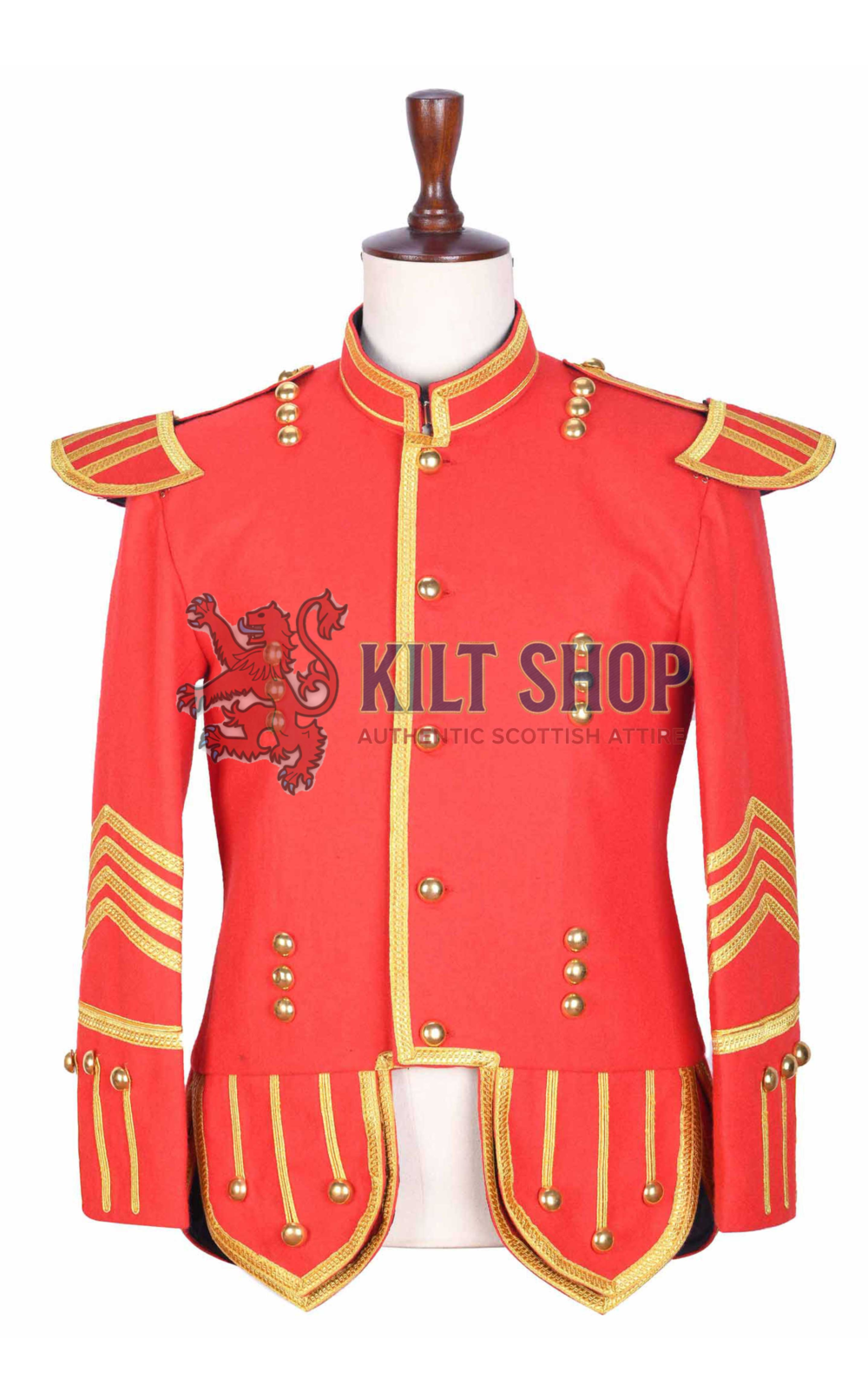 Red Gold Military Doublet Jacket