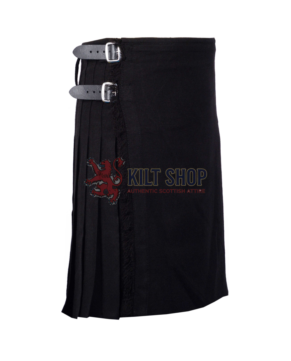 Solid Black Tartan 8 Yard Kilt