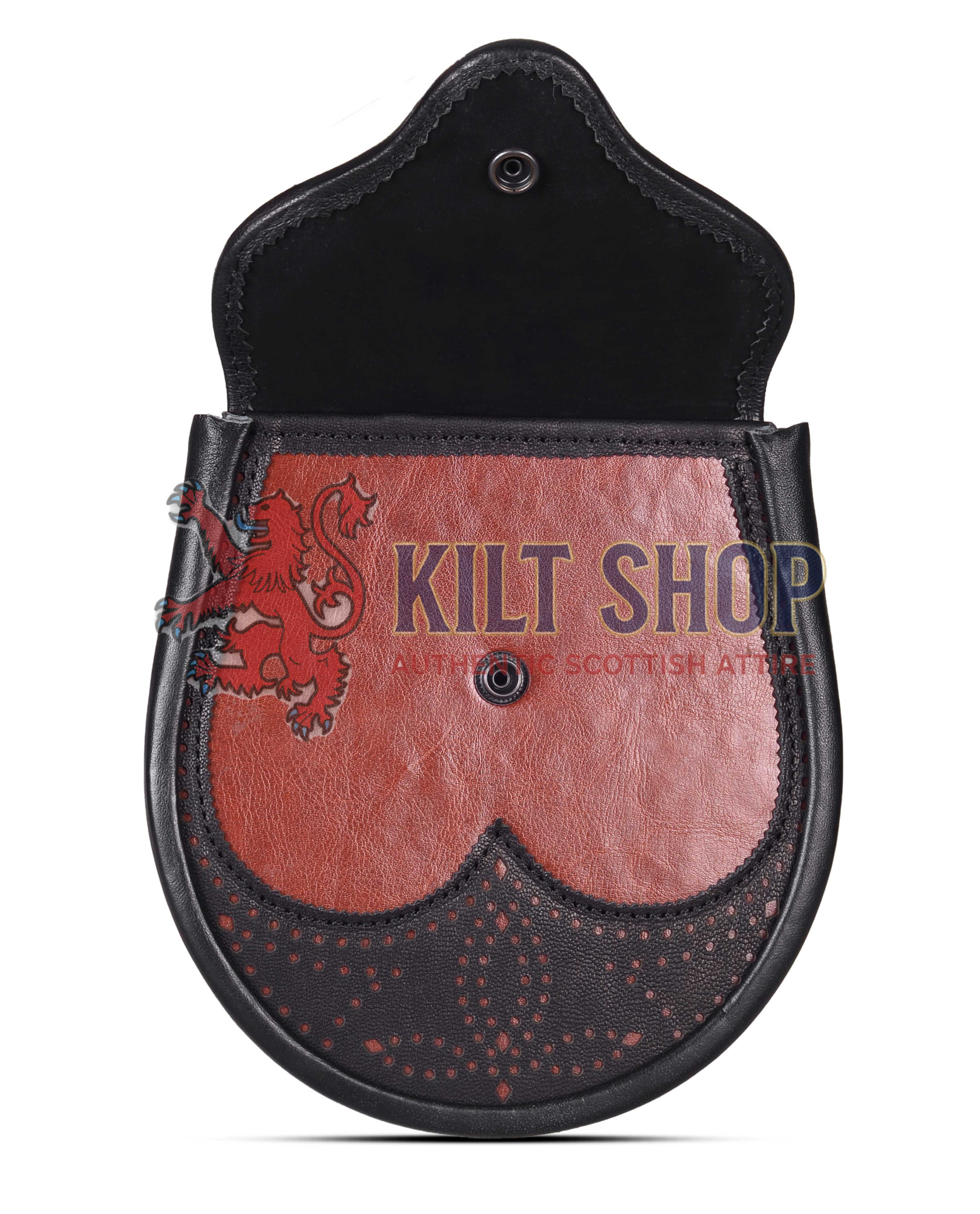 Red Black Two Tone Day Sporran - Image 2