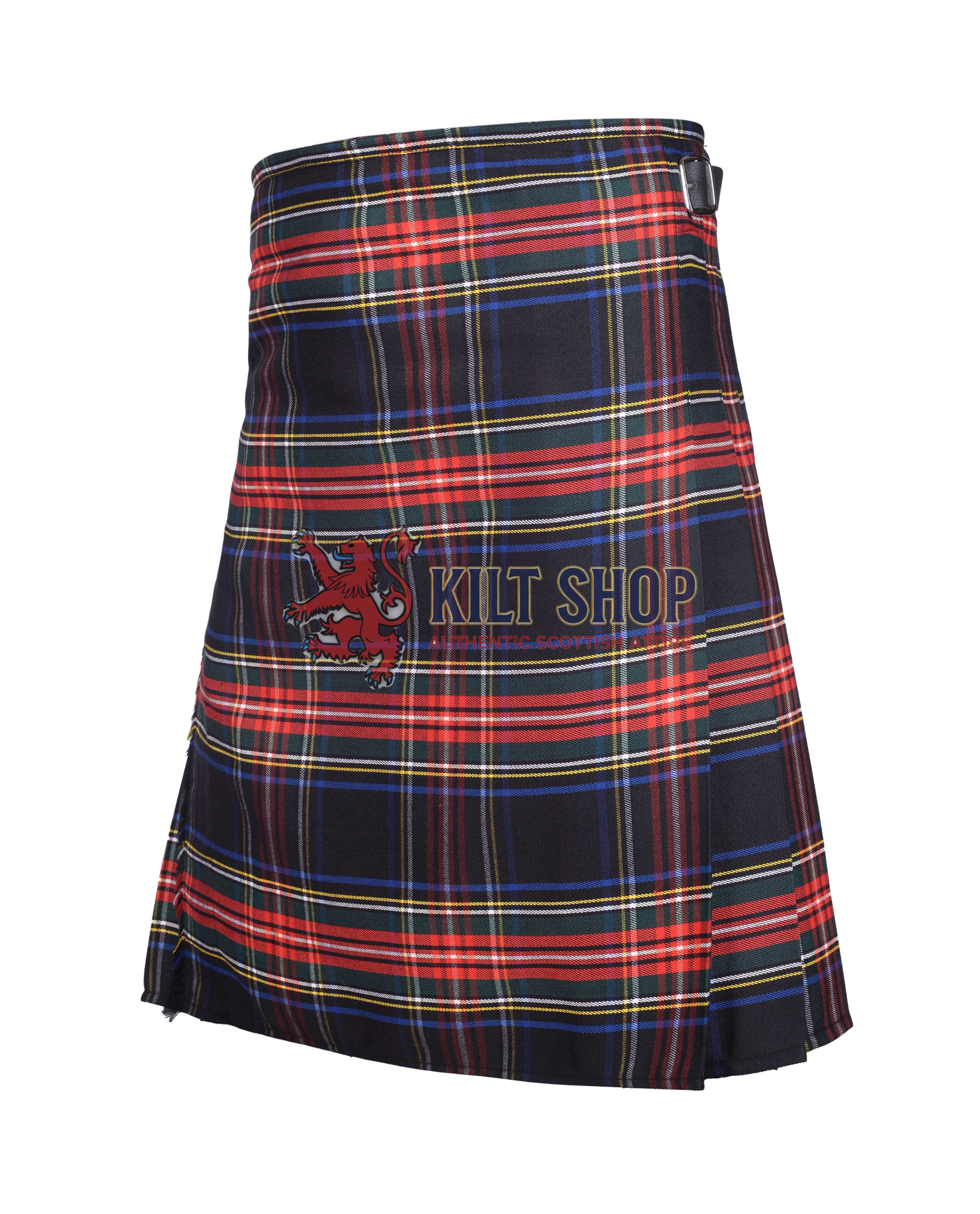 Stewart Black Tartan 8 Yard Kilt