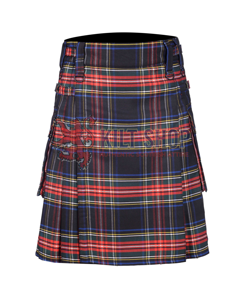 Stewart Black Tartan Utility Kilt