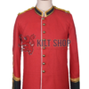 Red Military Long Jacket