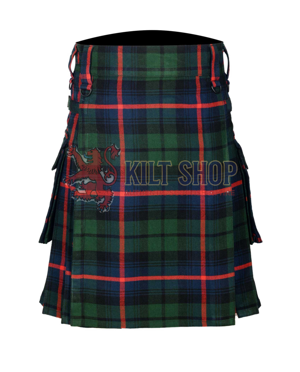 Urquhart Broad Red Modern Tartan Utility Kilt
