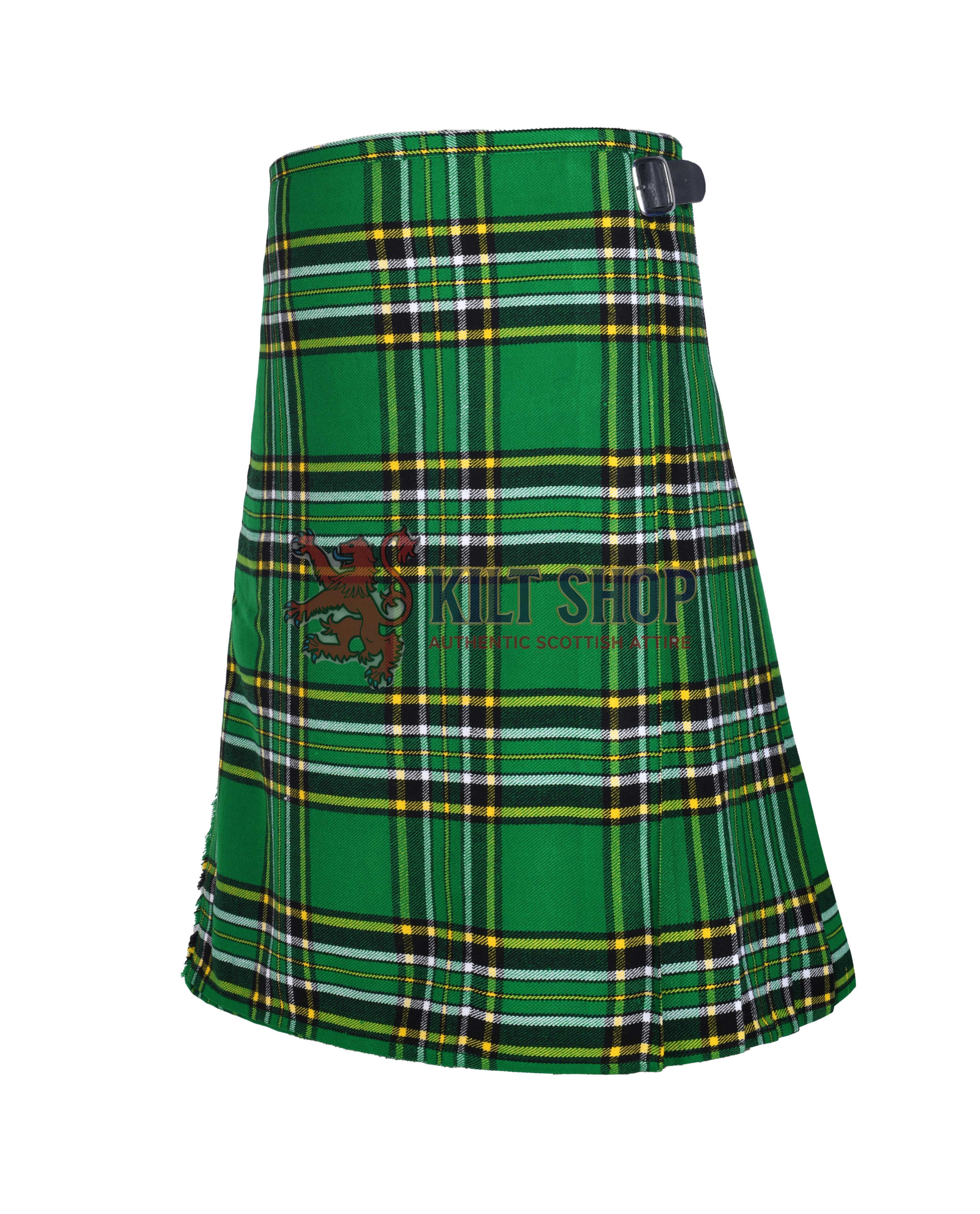 irish national Tartan 8 Yard Kilt