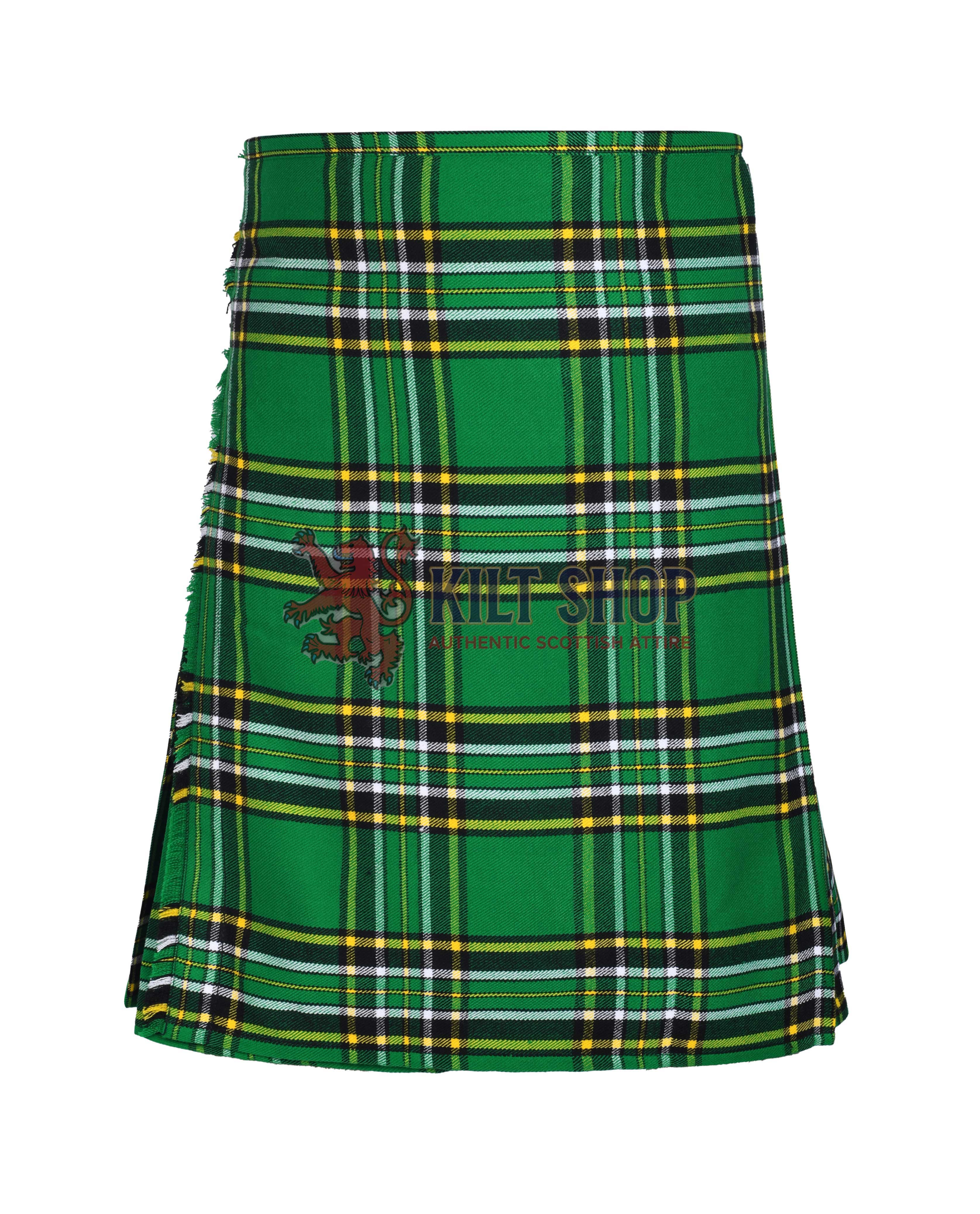 irish national Tartan 8 Yard Kilt